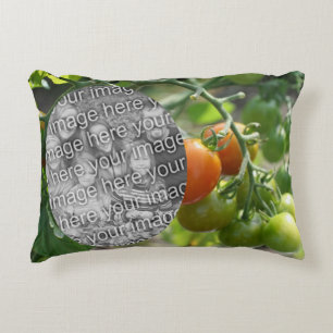 Garden Cherry Tomatoes Add Your Photo Accent Pillow