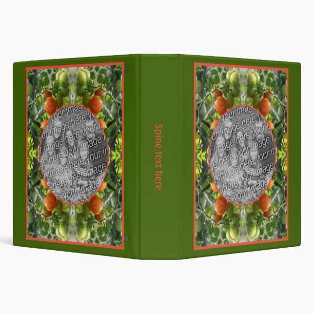 Garden Cherry Tomatoes Frame Add Your Own Photo   Binder (Background)