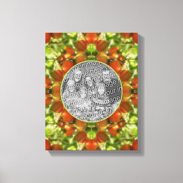Garden Cherry Tomatoes Frame Create Your Own Photo Canvas Print (Front)