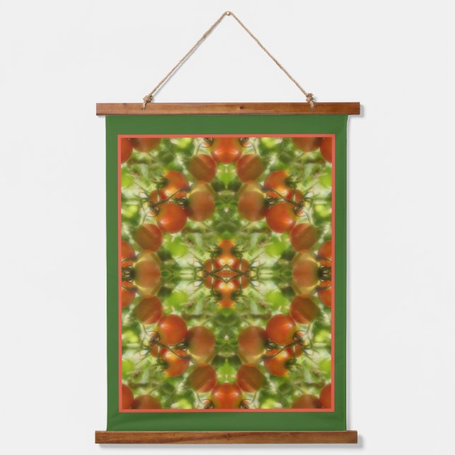 Garden Cherry Tomatoes Nature Abstract     Hanging Tapestry (Front)
