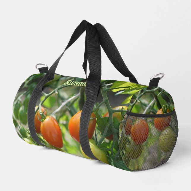 Garden Cherry Tomatoes Personalized Duffle Bag (Right Corner)