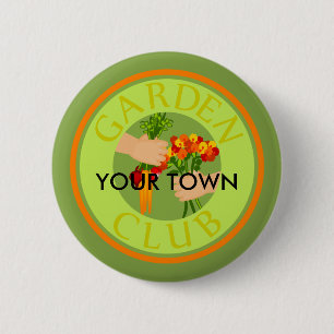 Garden Club Emblem 2 Inch Round Button