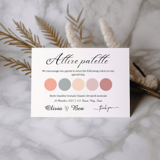 Garden Cocktail Wedding Dress Code Insert 