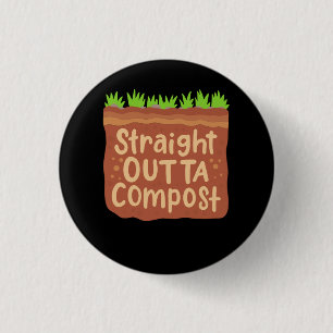 Garden Compost Gift 1 Inch Round Button