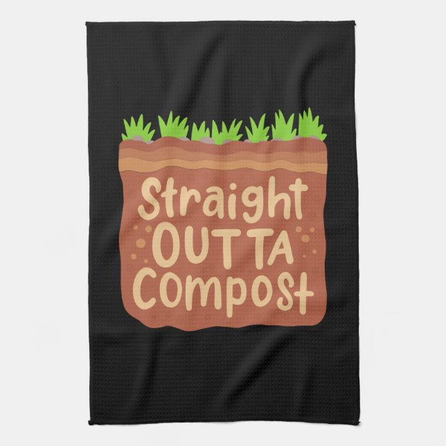 Garden Compost Gift Kitchen Towel (Vertical)