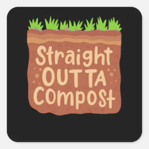 Garden Compost Gift Square Sticker
