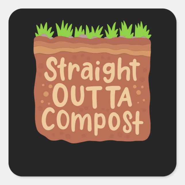 Garden Compost Gift Square Sticker (Front)
