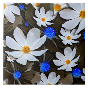 Garden Cosmos Flowers Tile