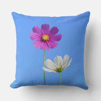 Garden Cosmos Throw Pillow