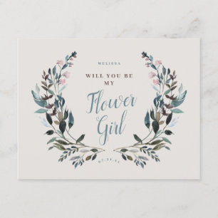 Garden Crest Eggshell Bridesmaid Flower Girl Invitation