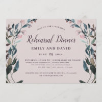 Garden Crest Mauve Purple Floral Wedding Rehearsal