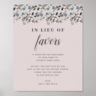 Garden Crest Mauve Wedding Donation Charity Poster