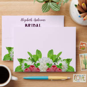 Garden Dahlia Bridal Shower Envelope