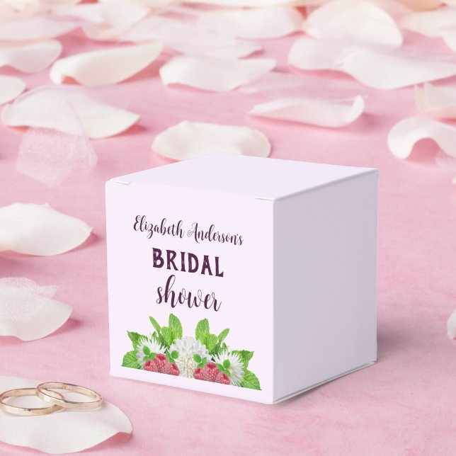 Garden Dahlia Bridal Shower Favor Box (Wedding)
