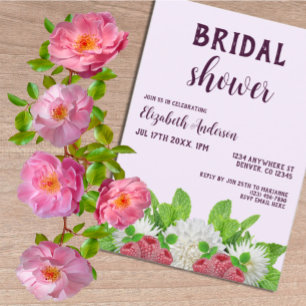 Garden Dahlia Bridal Shower Invitation