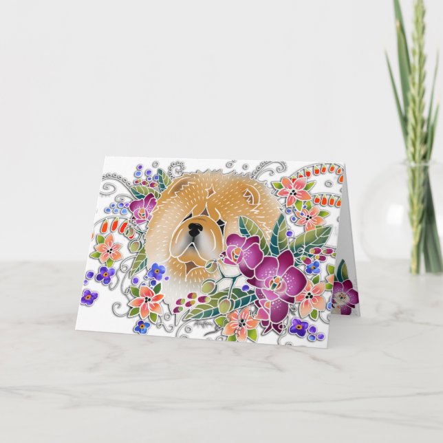 GARDEN DANCE Chow -  Art cards by Sandra Miller (Front)