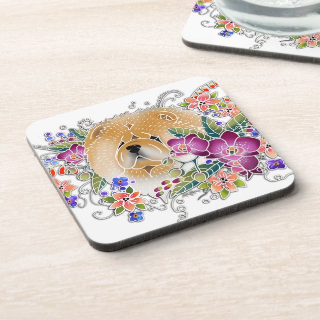 GARDEN DANCE Chow -  Coaster set (Left Side)