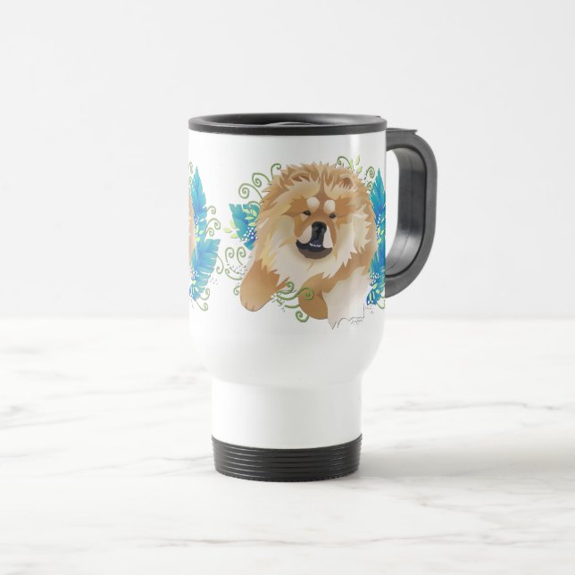 GARDEN DANCE Chow travel mug (Front Right)