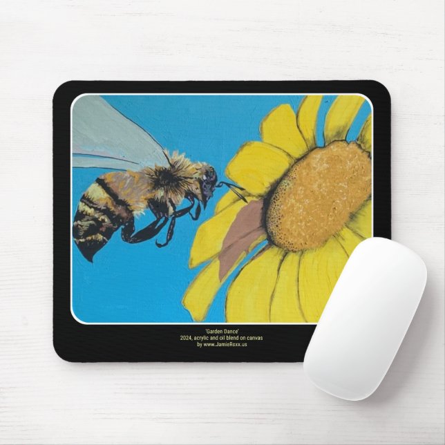 'Garden Dance' Painting on a  Mouse Pad (With Mouse)