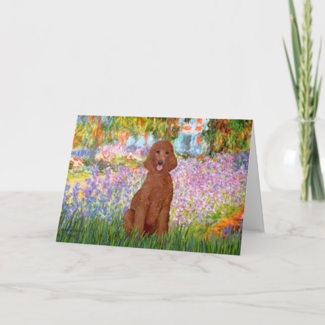 Garden - Dark Red Poodle #1 Card (Front)