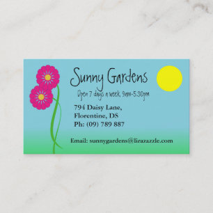Garden design business card