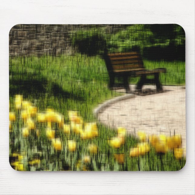 Garden digital effect of style "impression"  mouse pad (Front)
