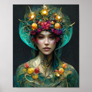 Garden Elf Fantasy Art Poster