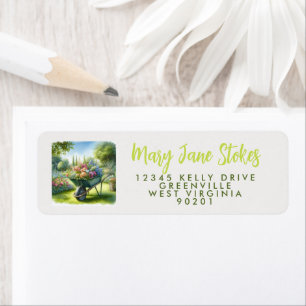 garden envelope RETURN ADDRESS watering can