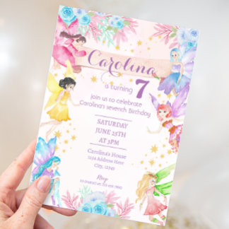 Garden Fairies Birthday Invitation