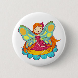 Garden Fairy 2 Inch Round Button