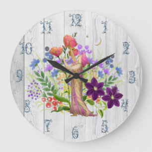 Garden Fairy Large Clock