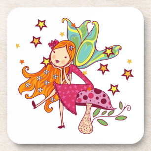 Garden Fairy on Mushroom Coaster