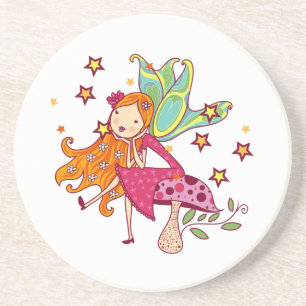 Garden Fairy on Mushroom Coaster