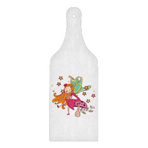 Garden Fairy on Mushroom Cutting Board