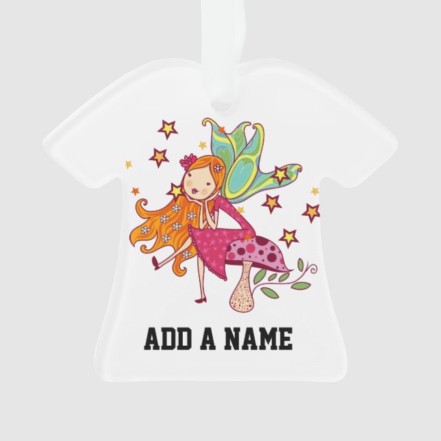 Garden Fairy on Mushroom Ornament (Front)