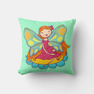 Garden Fairy Throw Pillow