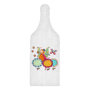 Garden Fairy With Flowers Cutting Board