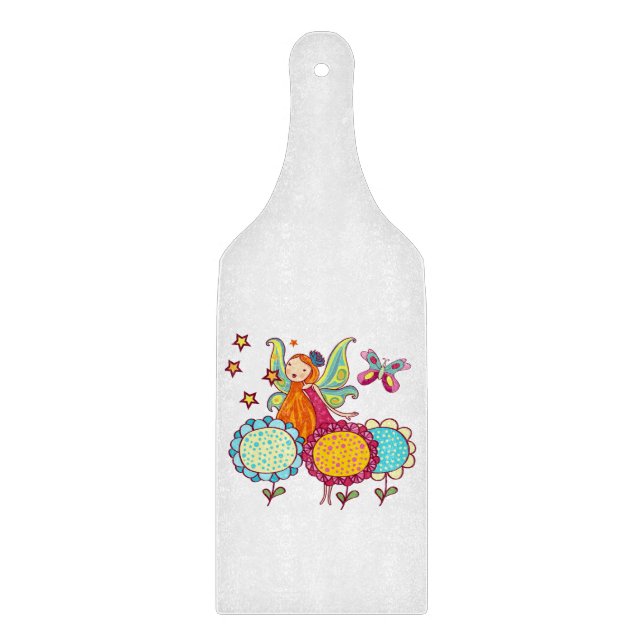 Garden Fairy With Flowers Cutting Board (Front)