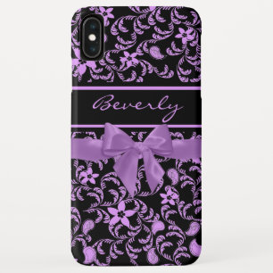 Garden Floral and Purple Bow iPhone XS Max Case