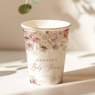Garden floral Baby in bloom baby shower Paper Cups