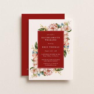 Garden Floral Bachelorette Weekend Invitation