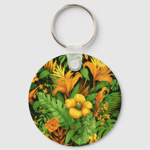 Garden Floral Flower Plant Green Nature Keychain
