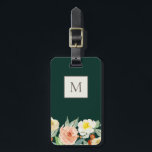 Garden Floral Monogram Luggage Tag<br><div class="desc">Vintage inspired watercolor garden flowers and foliage,  monogram luggage tag. Customize font style and colours.</div>