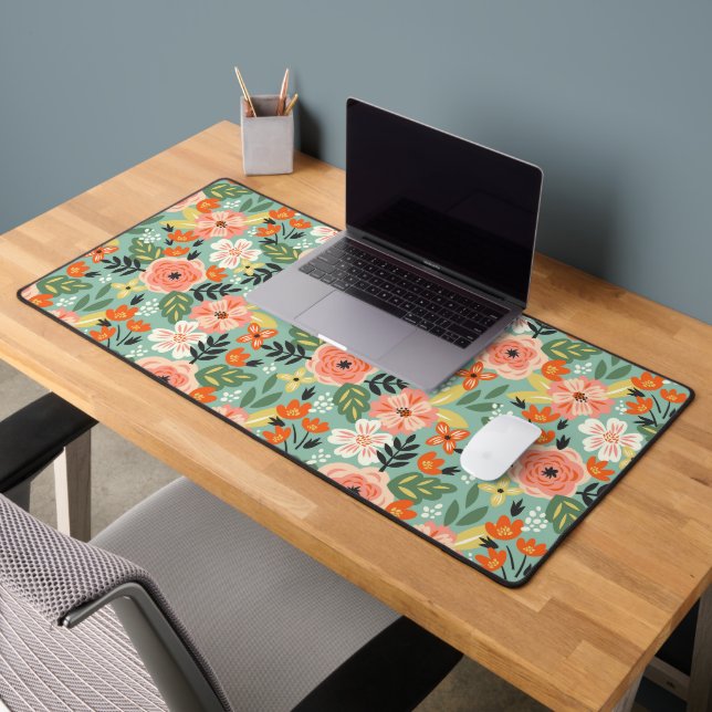 Garden Floral Pattern Desk Mat (Office 2)
