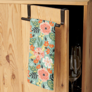 Garden Floral Pattern Kitchen Towel