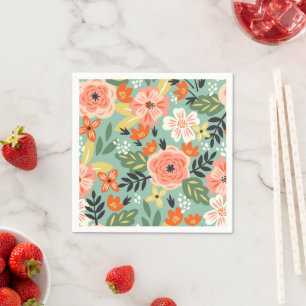 Garden Floral Pattern Napkin