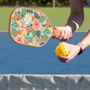Garden Floral Pattern Pickleball Paddle