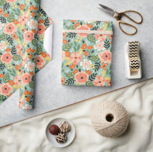 Garden Floral Pattern Wrapping Paper