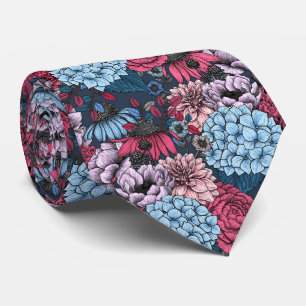Garden florals tie