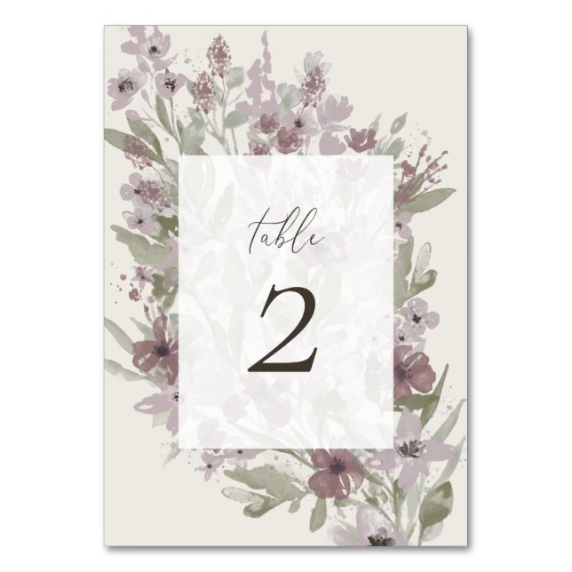 Garden Flourish Table Number (Front)